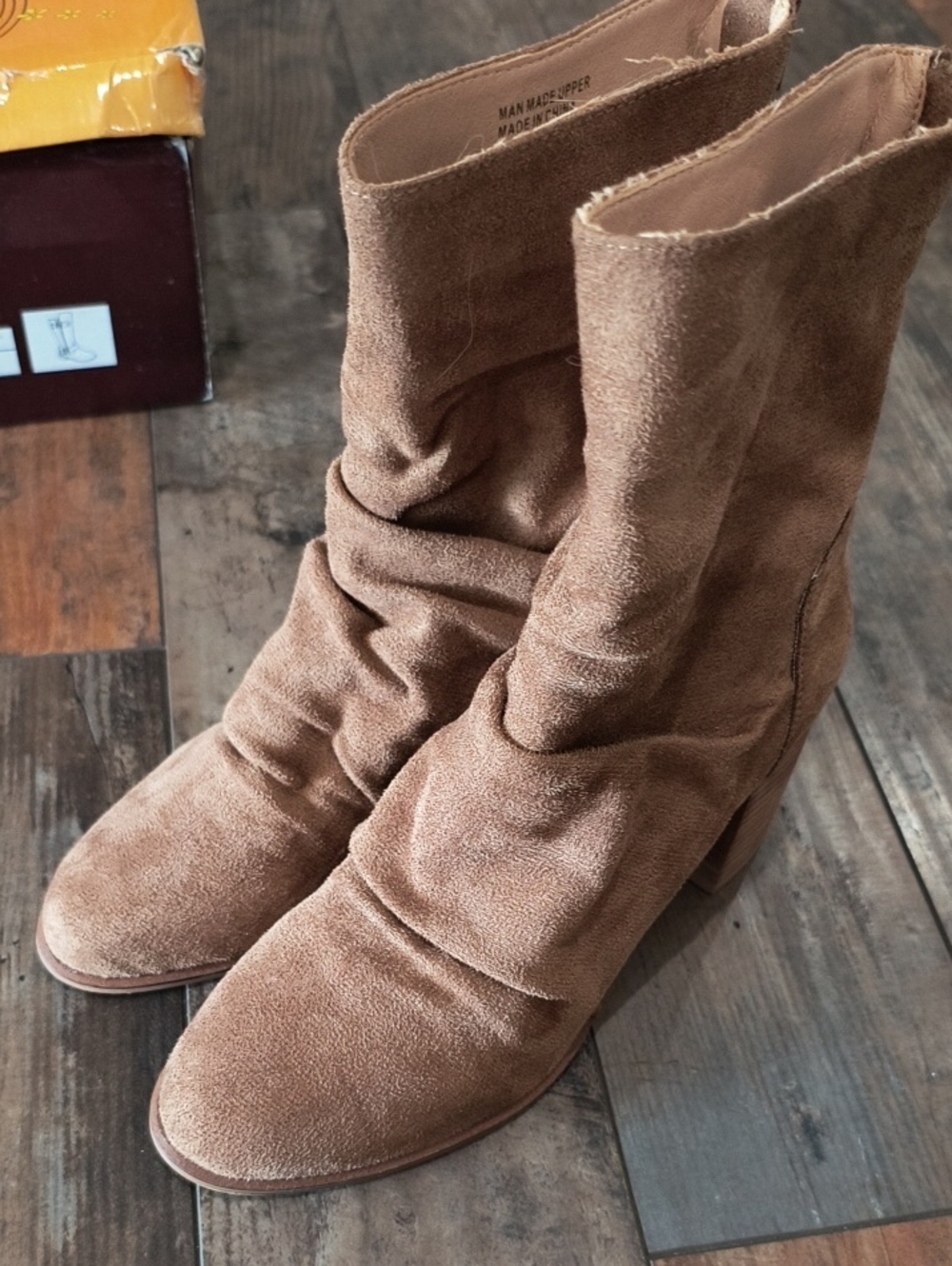 Women’s Suede-like Slouch Ankle Boots - Brown
